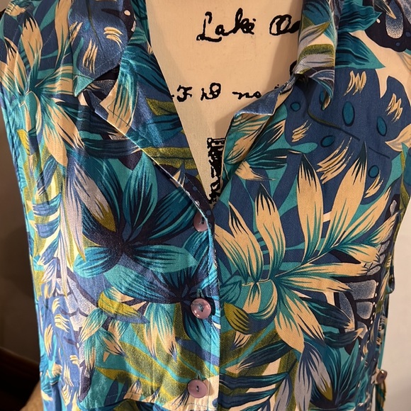 Bahama Beach full length floral  XL dress - Picture 2 of 11